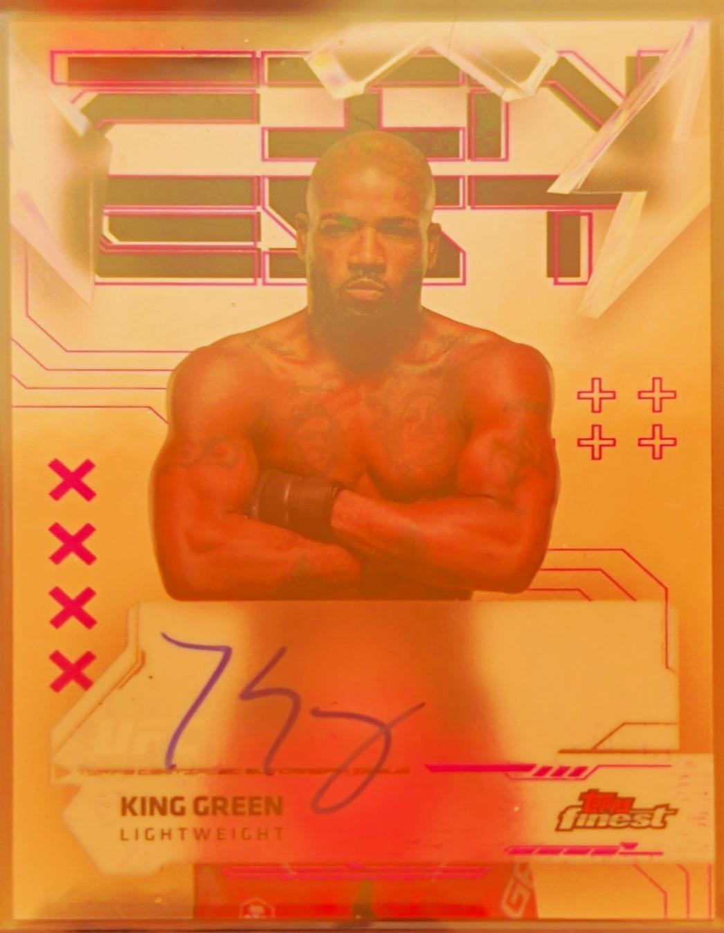 King Green 2025 Topps Finest UFC Finest Autographs #FA-KG Gold Refractor