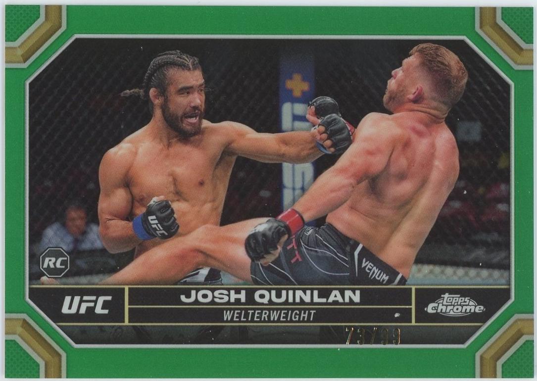 Josh Quinlan 2024 Topps Chrome UFC Base #76 Green Refractor