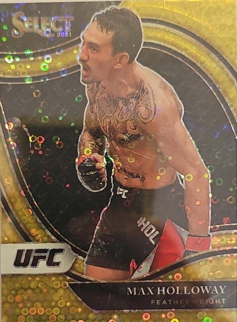 Max Holloway 2021 Panini Select UFC Octagonside #298 Gold Disco