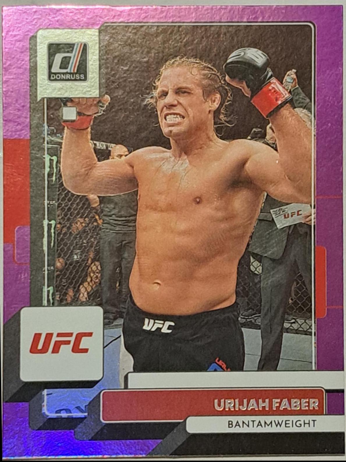 Urijah Faber 2023 Panini Donruss UFC Base #61 Purple Flood