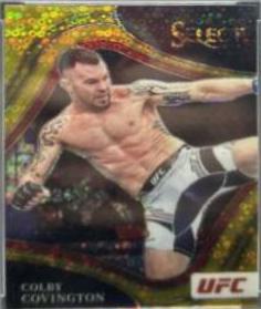 Colby Covington 2022 Panini Select UFC Octagonside #227 Gold Disco