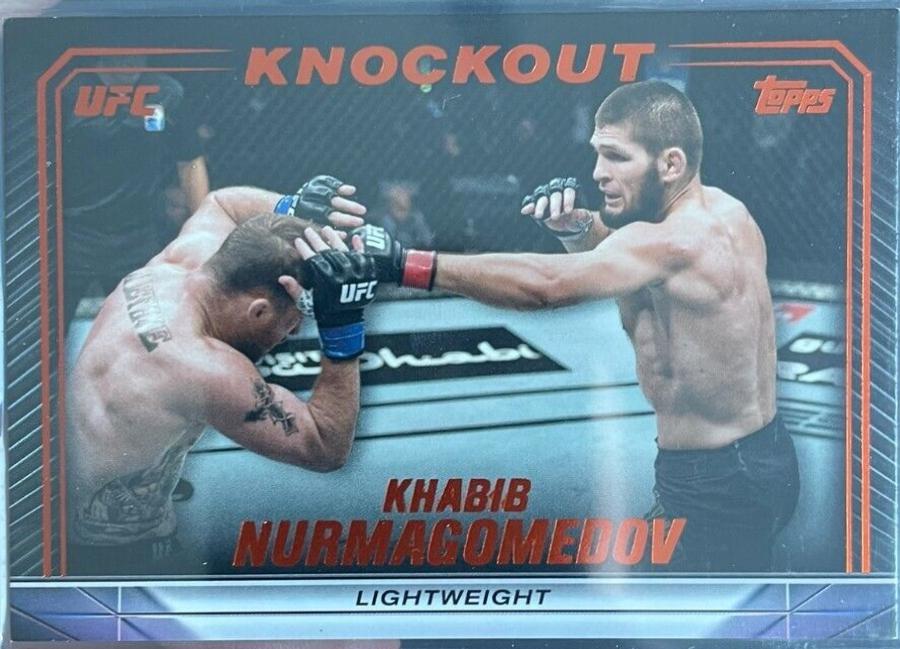 Khabib Nurmagomedov 2024 Topps Knockout UFC Base #97 Orange
