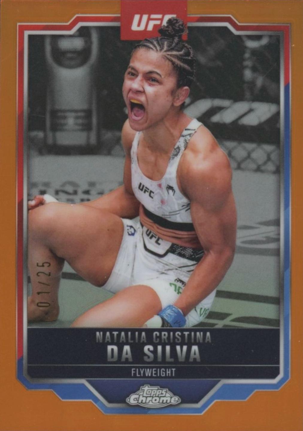 Natalia Silva 2025 Topps Chrome UFC Base #82 Orange Refractor