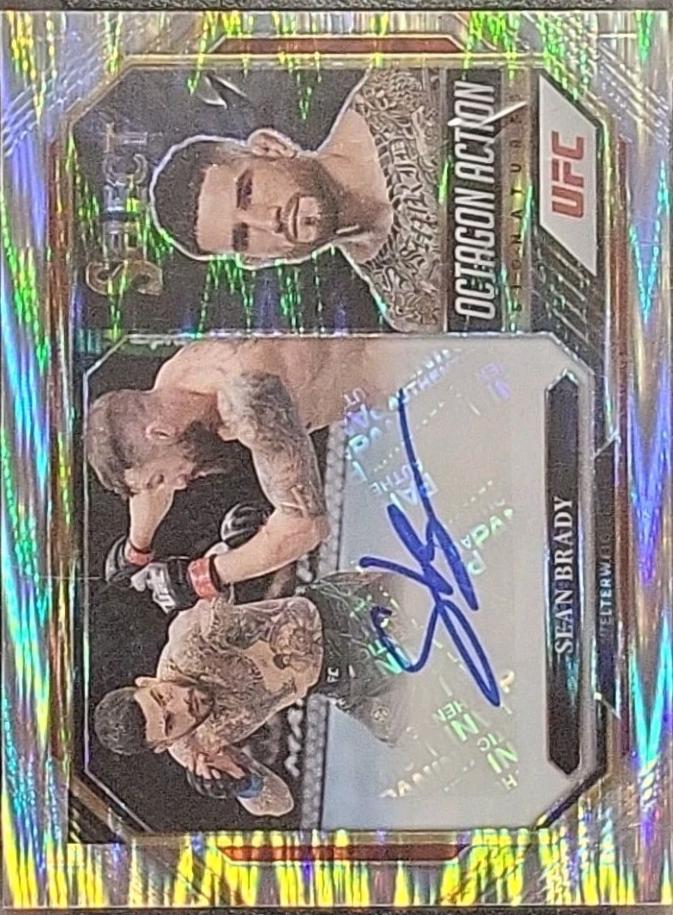 Sean Brady 2023 Panini Select UFC Octagon Action Signatures #14 Flash