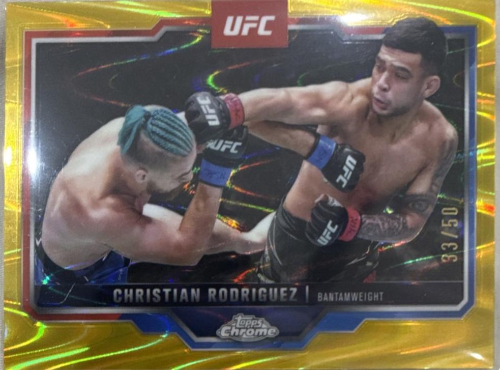 Christian Rodriguez 2025 Topps Chrome UFC Base #106 Gold Geometric Refractor