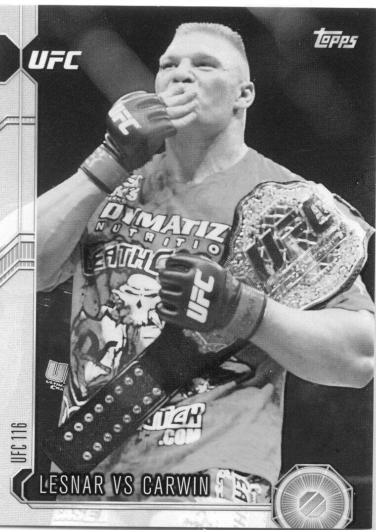 Brock Lesnar / Shane Carwin 2015 Topps UFC Chronicles Base #103 Black and White
