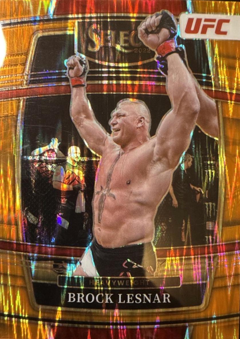 Brock Lesnar 2022 Panini Select UFC Concourse #100 Orange Flash