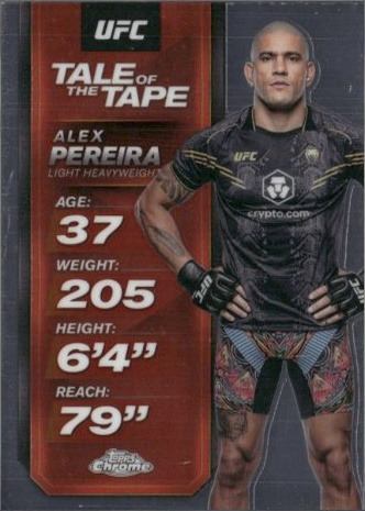 Alex Pereira 2025 Topps Chrome UFC Tale of the Tape #TTT-9 Geometric Black Refractor
