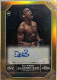 Da'Mon Blackshear 2024 Topps Chrome UFC Chrome Rookie Autographs #CRA-DMB Gold Refractor