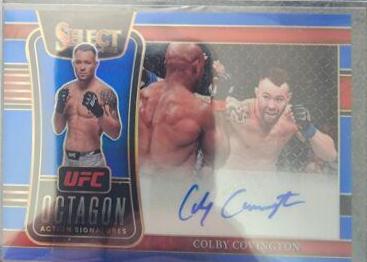Colby Covington 2022 Panini Select UFC Octagon Action Signatures #21 Blue