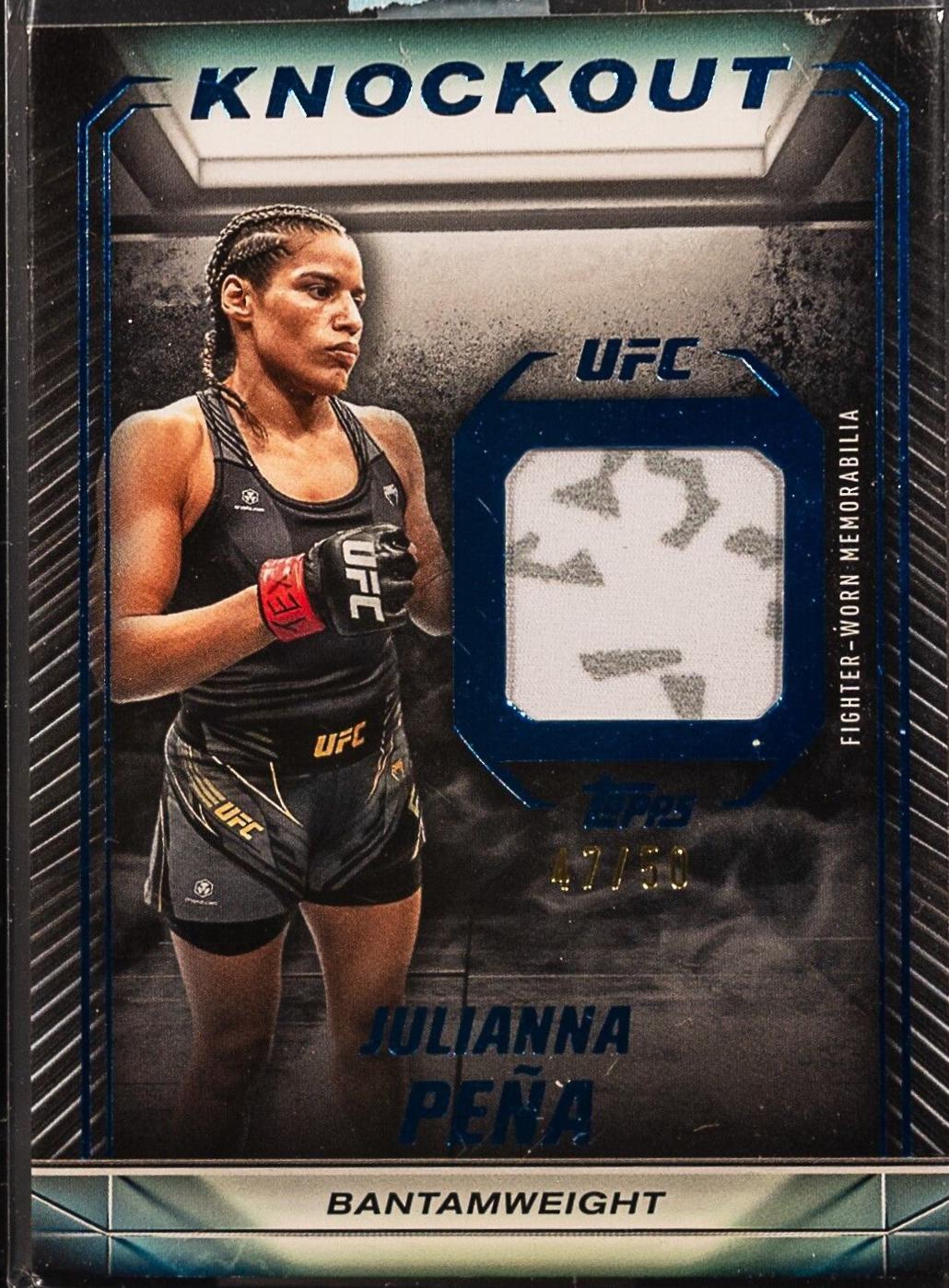 Julianna Peña 2024 Topps Knockout UFC Knockout Relics #KR-JP Blue