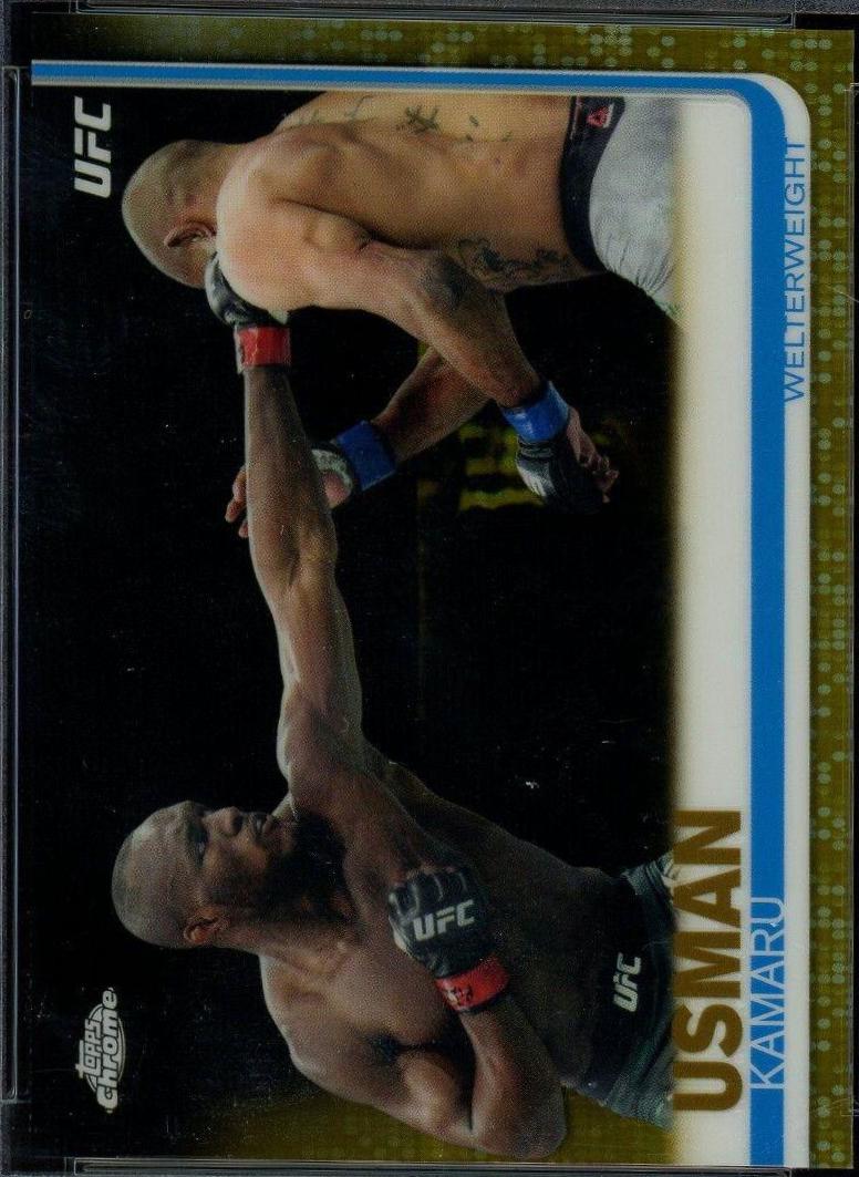 Kamaru Usman 2019 Topps Chrome UFC Base #14 Gold