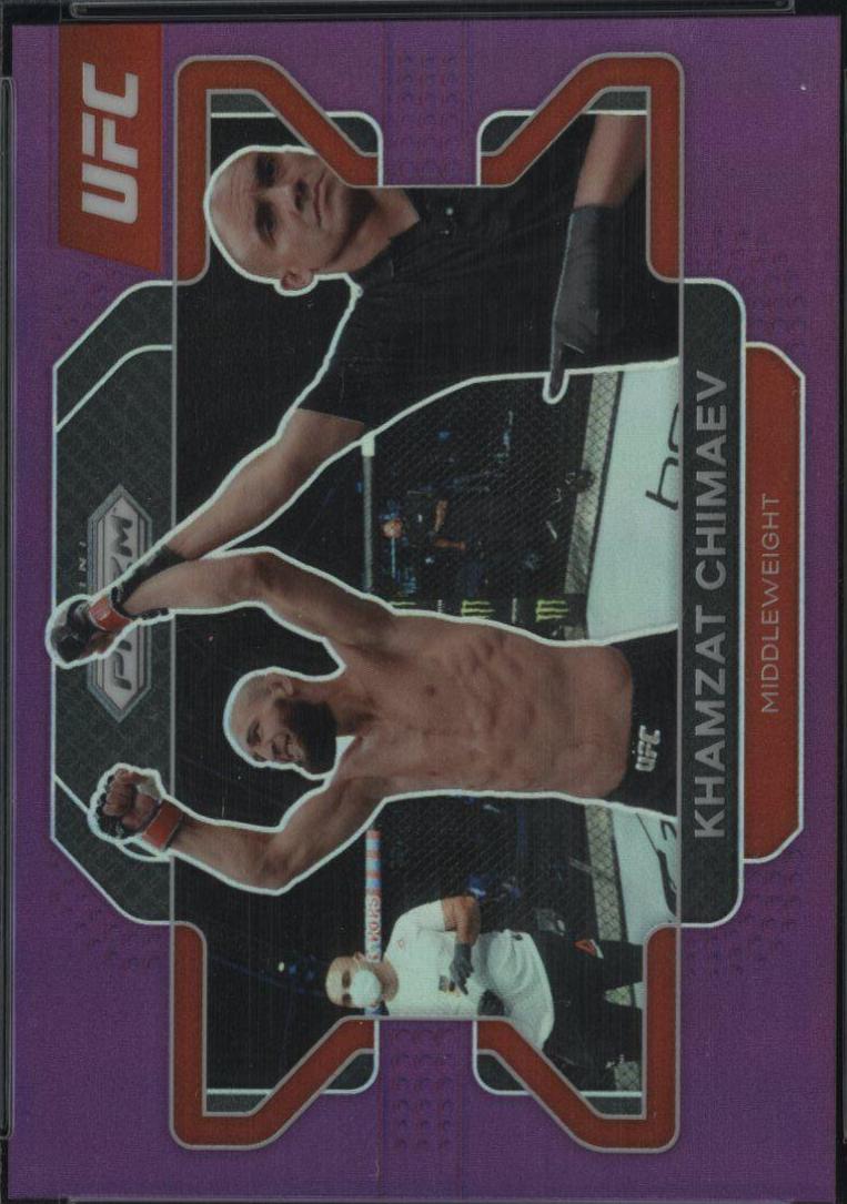 Khamzat Chimaev 2022 Panini Prizm UFC Base #94 Purple