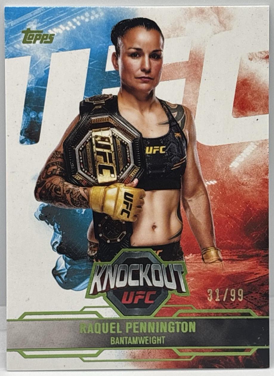 Raquel Pennington 2025 Topps Knockout UFC Base #63 Lime Green