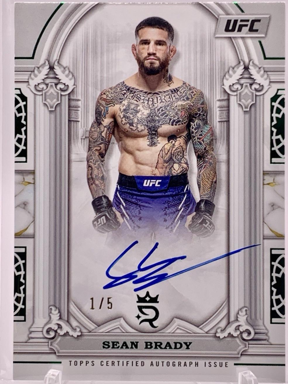 Sean Brady 2024 Topps Royalty UFC Imperial Ink #II-SB Green