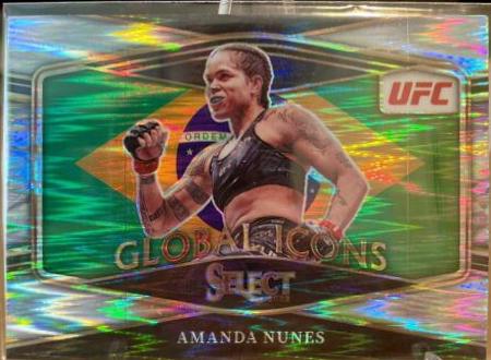 Amanda Nunes 2022 Panini Select UFC Global Icons #7 Silver