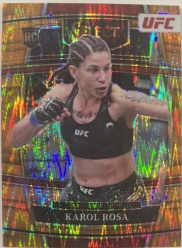 Karol Rosa 2022 Panini Select UFC Concourse #3 Orange Flash
