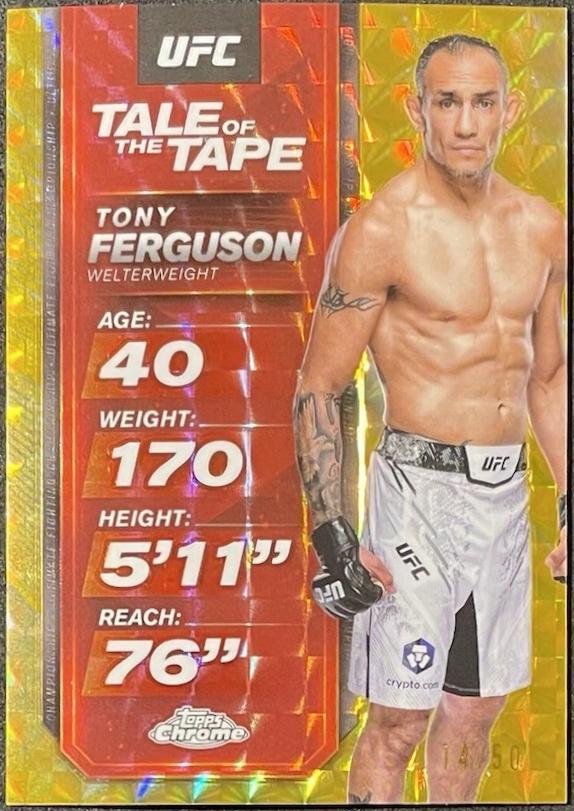 Tony Ferguson 2025 Topps Chrome UFC Tale of the Tape #TTT-10 Geometric Gold Refractor