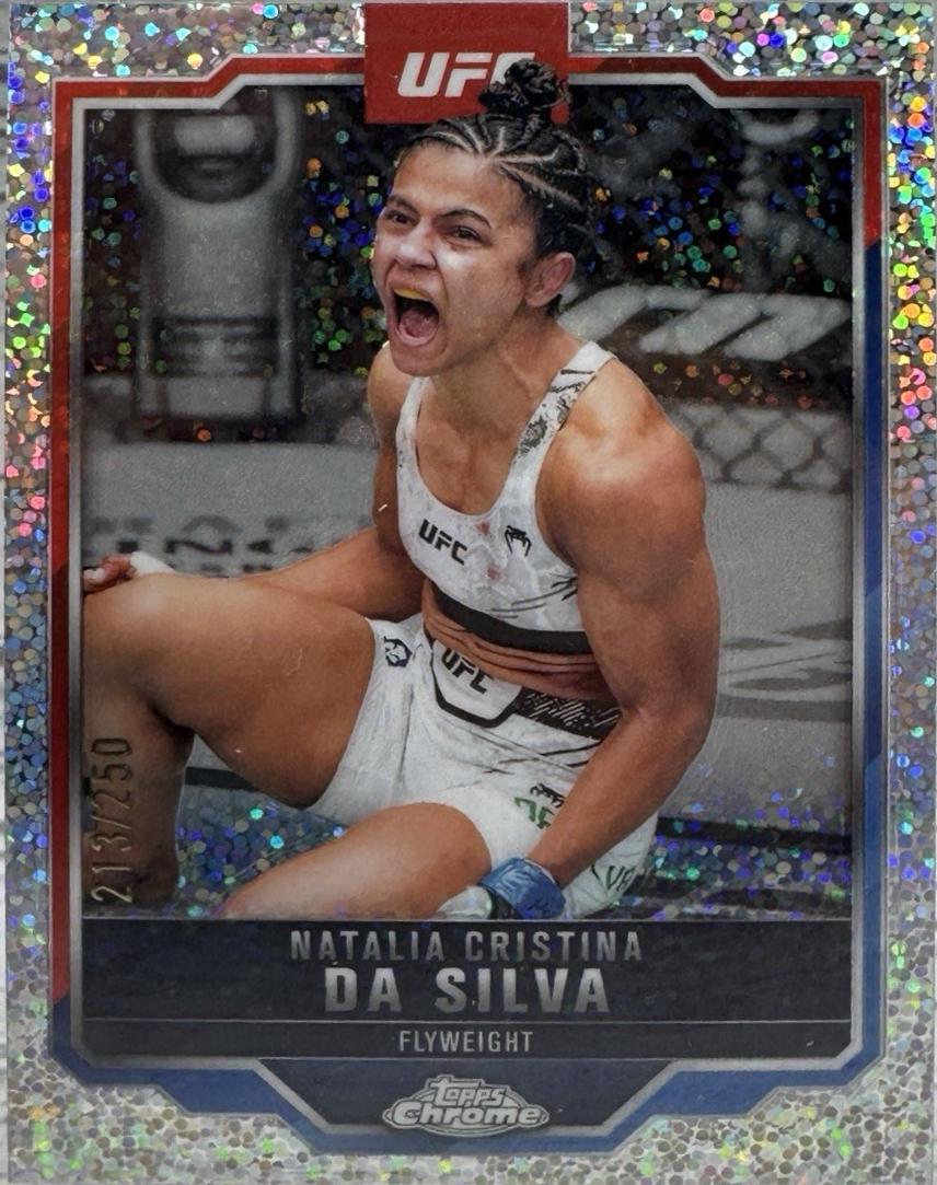 Natalia Silva 2025 Topps Chrome UFC Base #82 Speckle Refractor