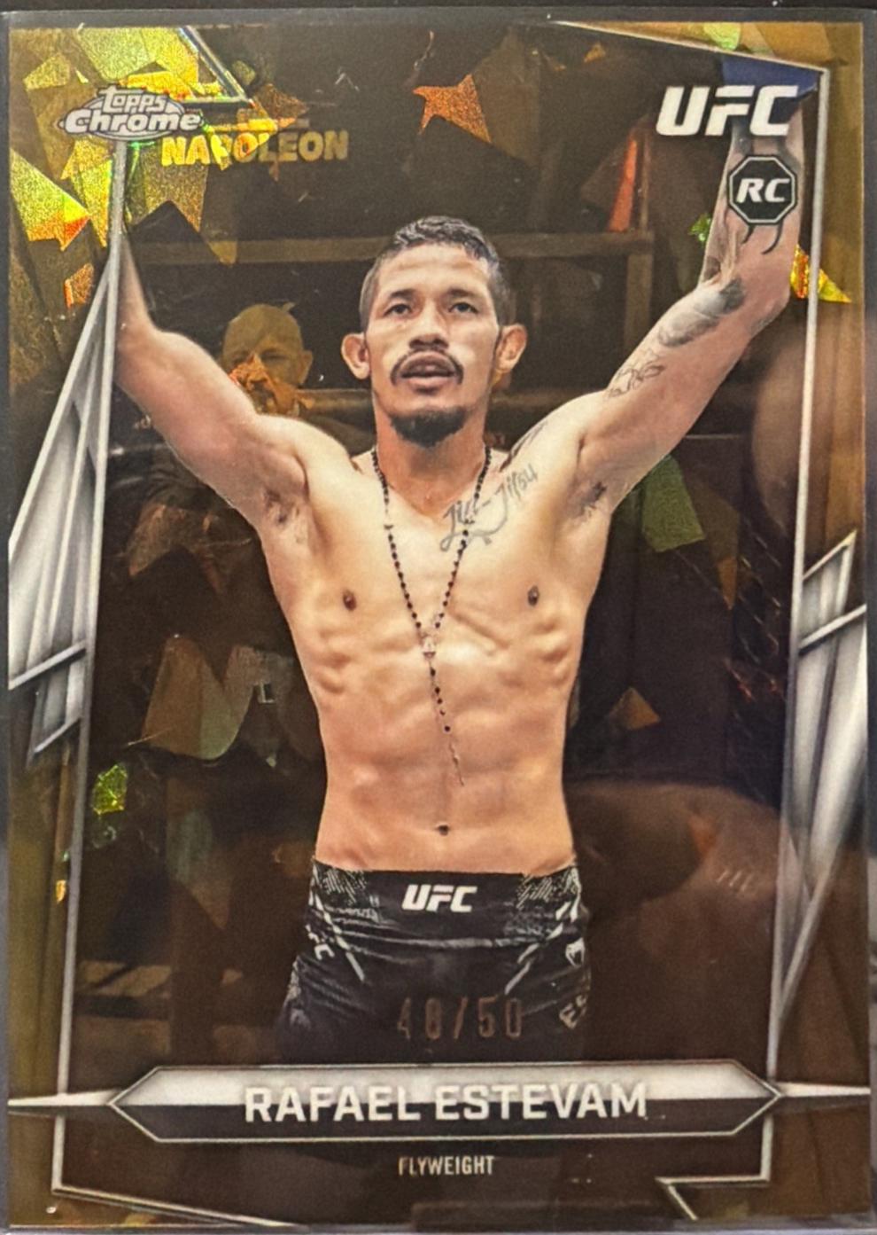 Rafael Estevam 2026 Topps Chrome UFC Base #22 Gold Refractor