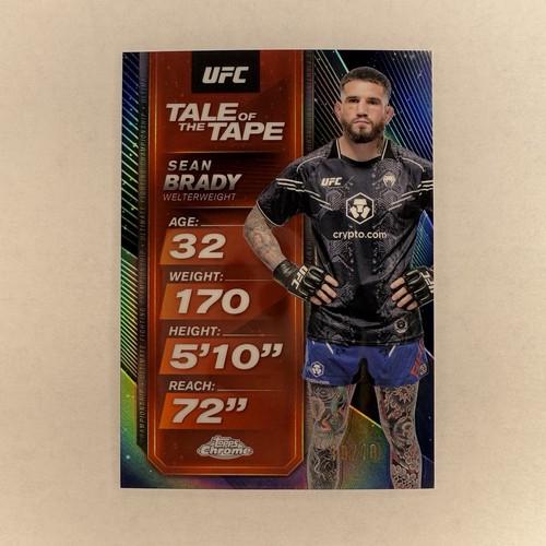 Sean Brady 2025 Topps Chrome UFC Tale of the Tape #TTT-18 Black Refractor