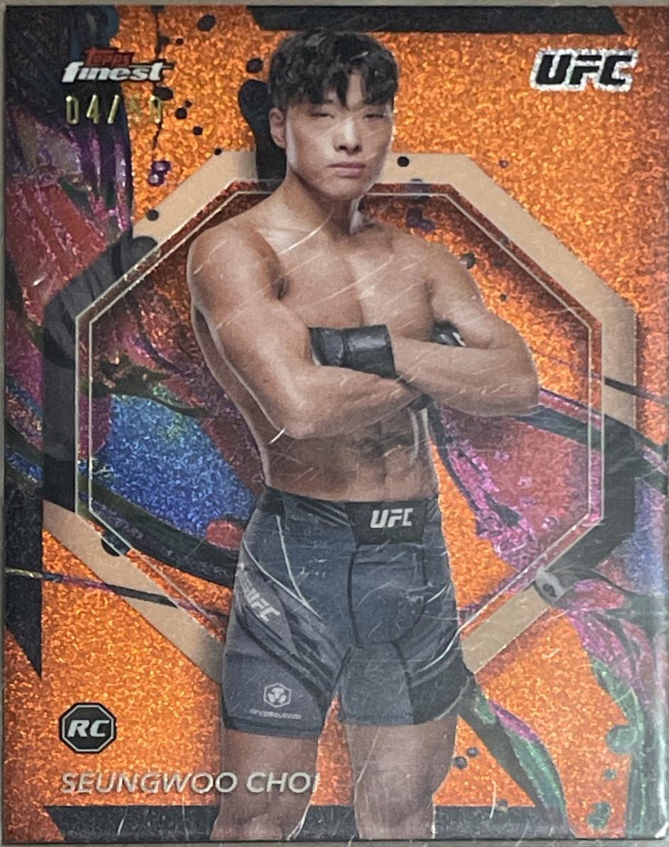 SeungWoo Choi 2024 Topps Finest UFC Base Common #55 Gold Refractor