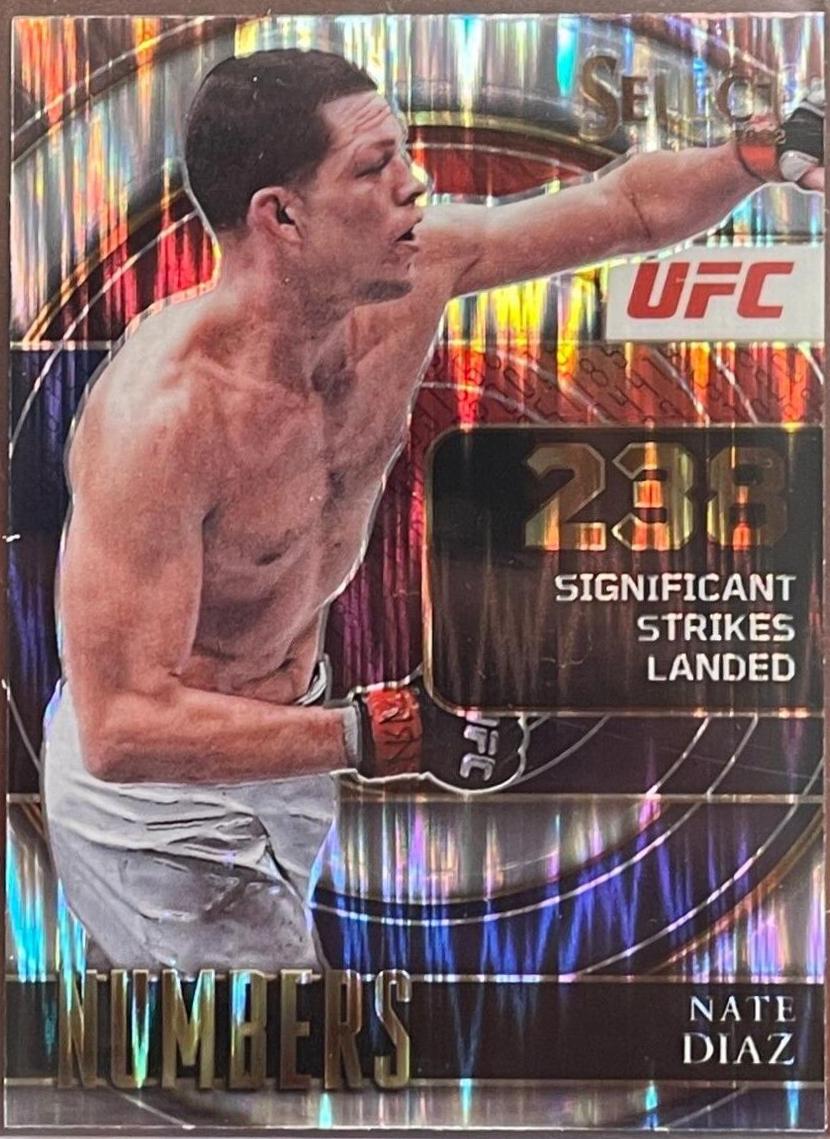 Nate Diaz 2022 Panini Select UFC Select Numbers #2 Flash