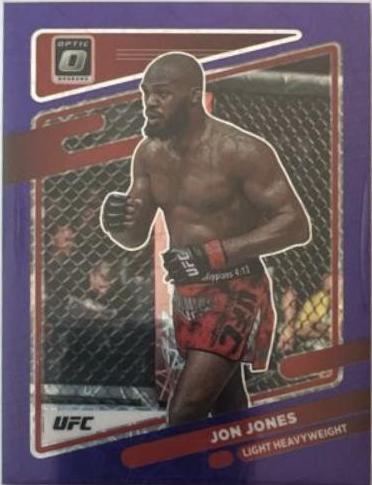 Jon Jones 2022 Panini Donruss Optic UFC Base #65 Purple Velocity