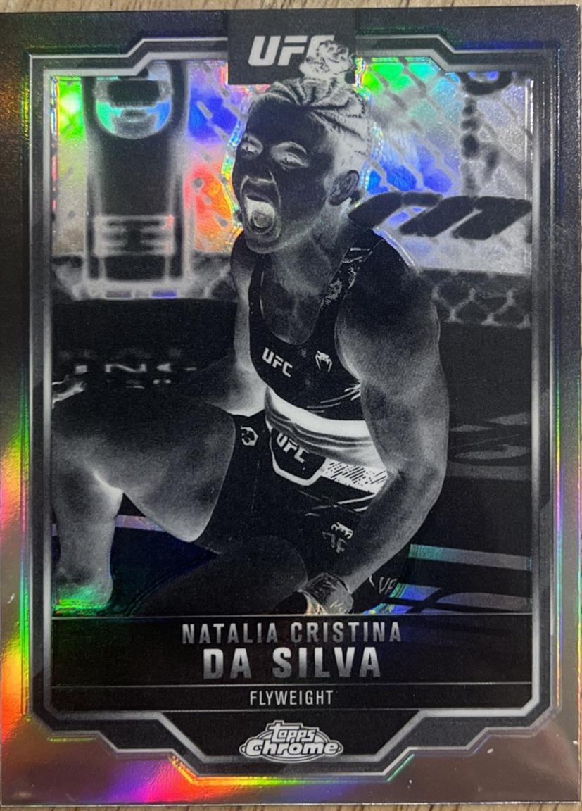 Natalia Silva 2025 Topps Chrome UFC Base #82 Negative Refractor