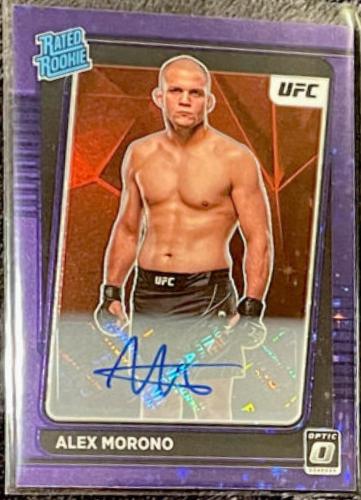 Alex Morono 2022 Panini Donruss Optic UFC Base Rated Rookies Signatures #104 Purple Stars