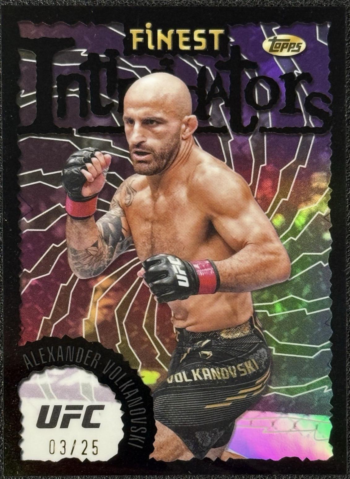 Alexander Volkanovski 2024 Topps Finest UFC Intimidators Autographs #IA-AVO Black Refractor
