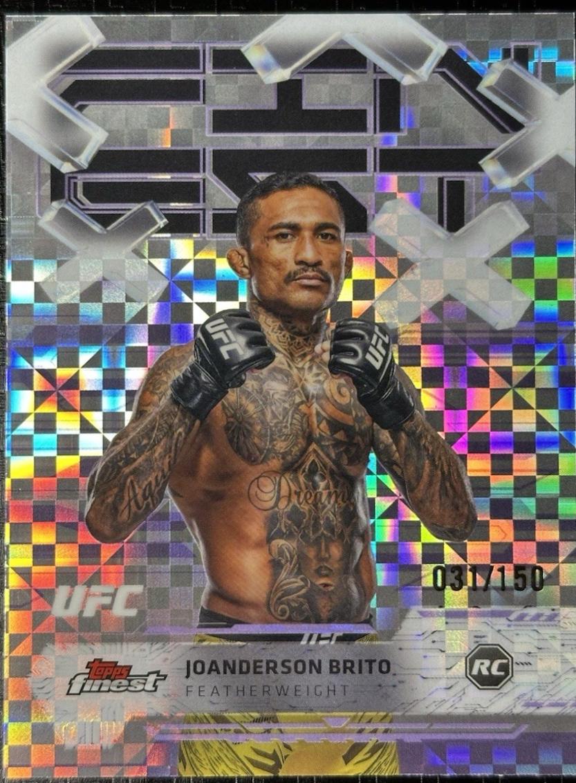 Joanderson Brito 2025 Topps Finest UFC Base Common #27 Purple Checkerboard Refractor