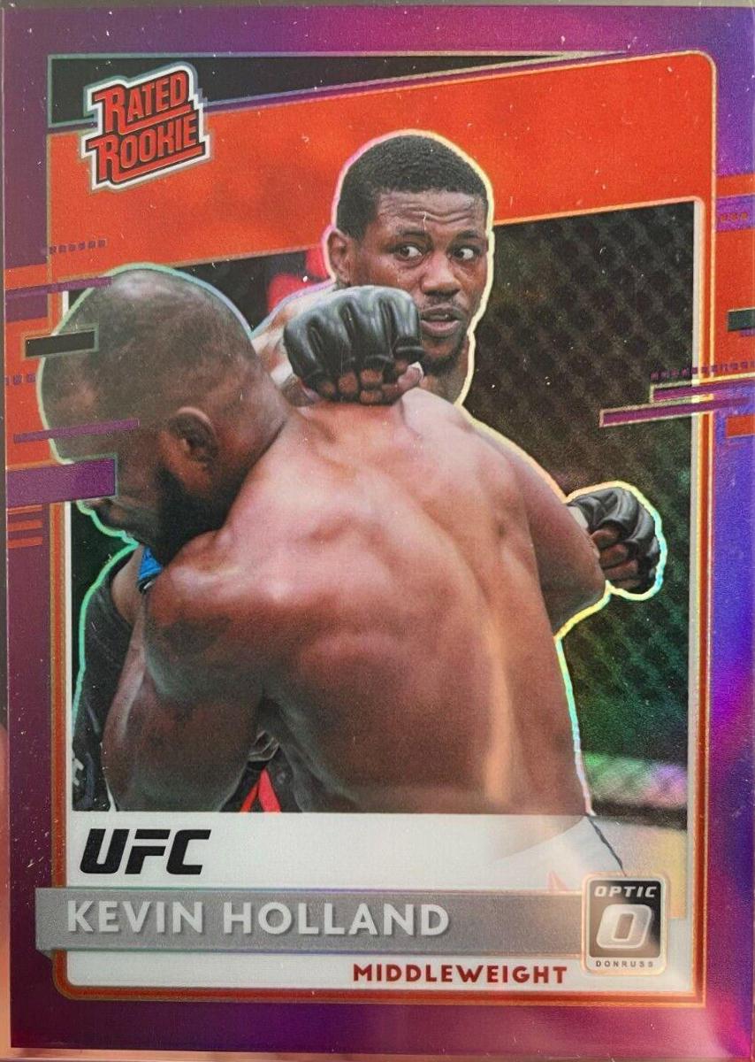 Kevin Holland 2021 Panini Chronicles UFC Base Optic Rated Rookies #218 Purple