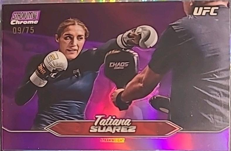 Tatiana Suarez 2025 Topps Stadium Club UFC Base Chrome #C-174 X-Fractor