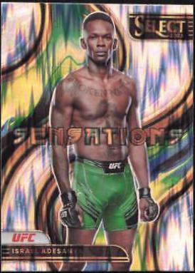 Israel Adesanya 2023 Panini Select UFC Sensations #21 Silver