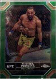 Michel Pereira 2024 Topps Chrome UFC Base #138 Green Refractor