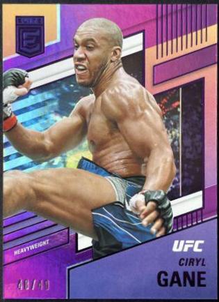 Ciryl Gane 2022 Panini Chronicles UFC Base Elite #247 Purple