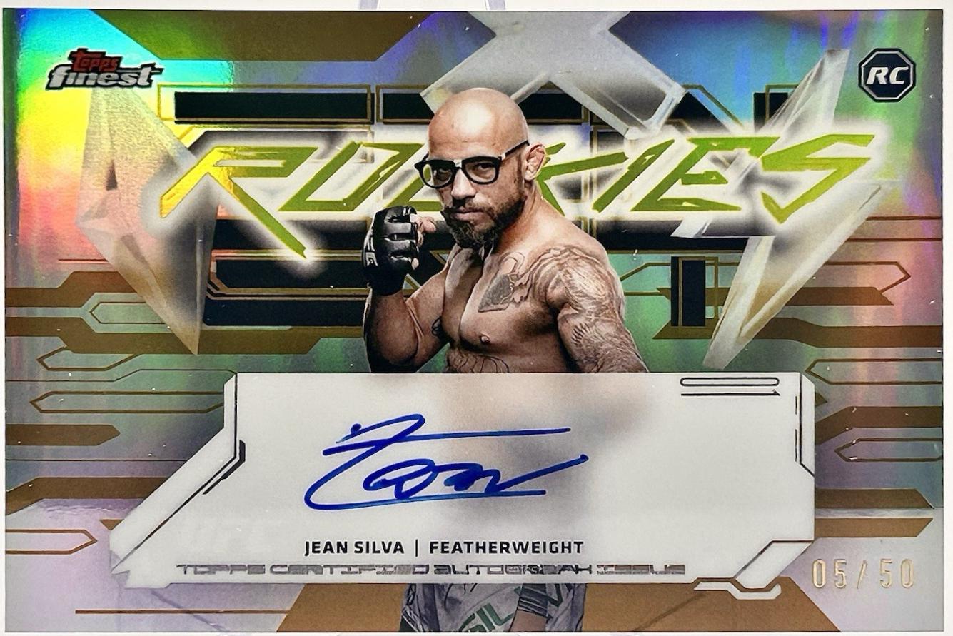 Jean Silva 2025 Topps Finest UFC Finest Rookie Autographs #FRA-JS Gold Refractor