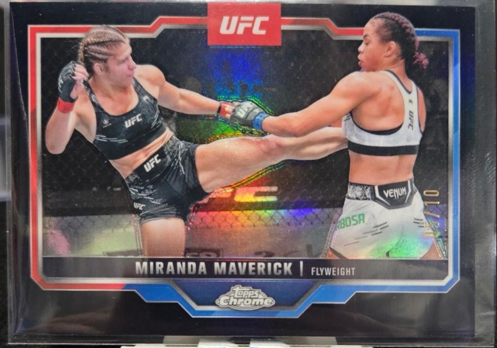 Miranda Maverick 2025 Topps Chrome UFC Base #5 Black Refractor