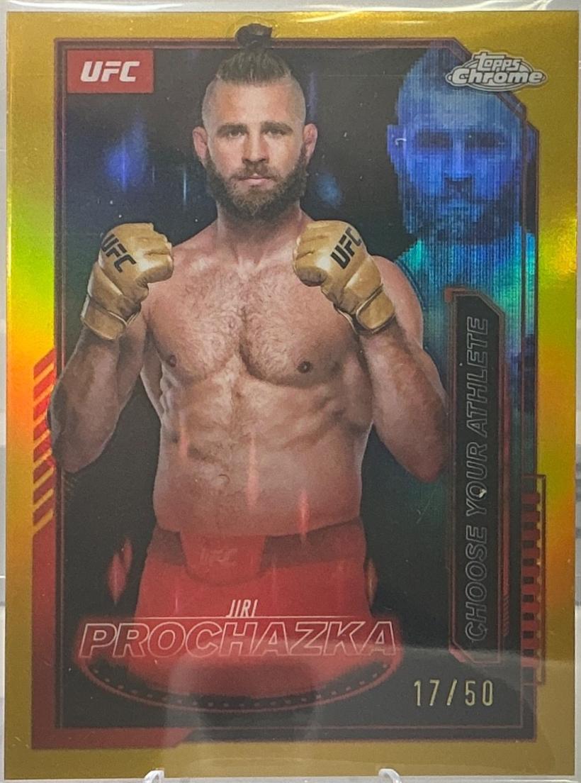 Jiri Prochazka 2025 Topps Chrome UFC Mission Control #MCL-15 Gold Refractor