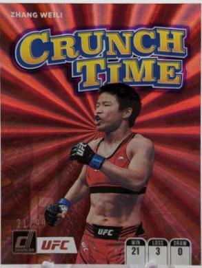 Zhang Weili 2022 Panini Donruss UFC Crunch Time #6 Purple Laser