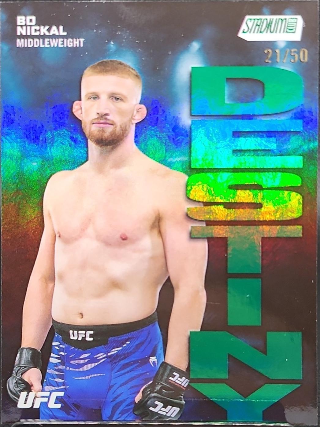 Bo Nickal 2025 Topps Stadium Club UFC Dynasty and Destiny #DD-18 Green