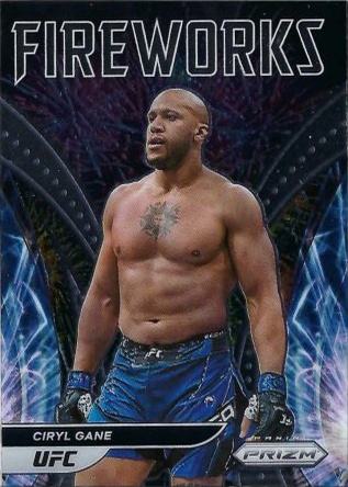 Ciryl Gane 2022 Panini Prizm UFC Fireworks #12 Silver