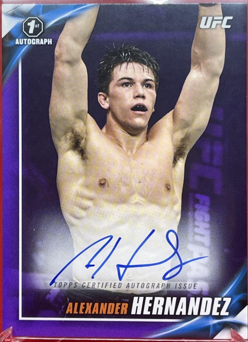 Alexander Hernandez 2019 Topps UFC Knockout Knockout Autographs #KA-AH Purple