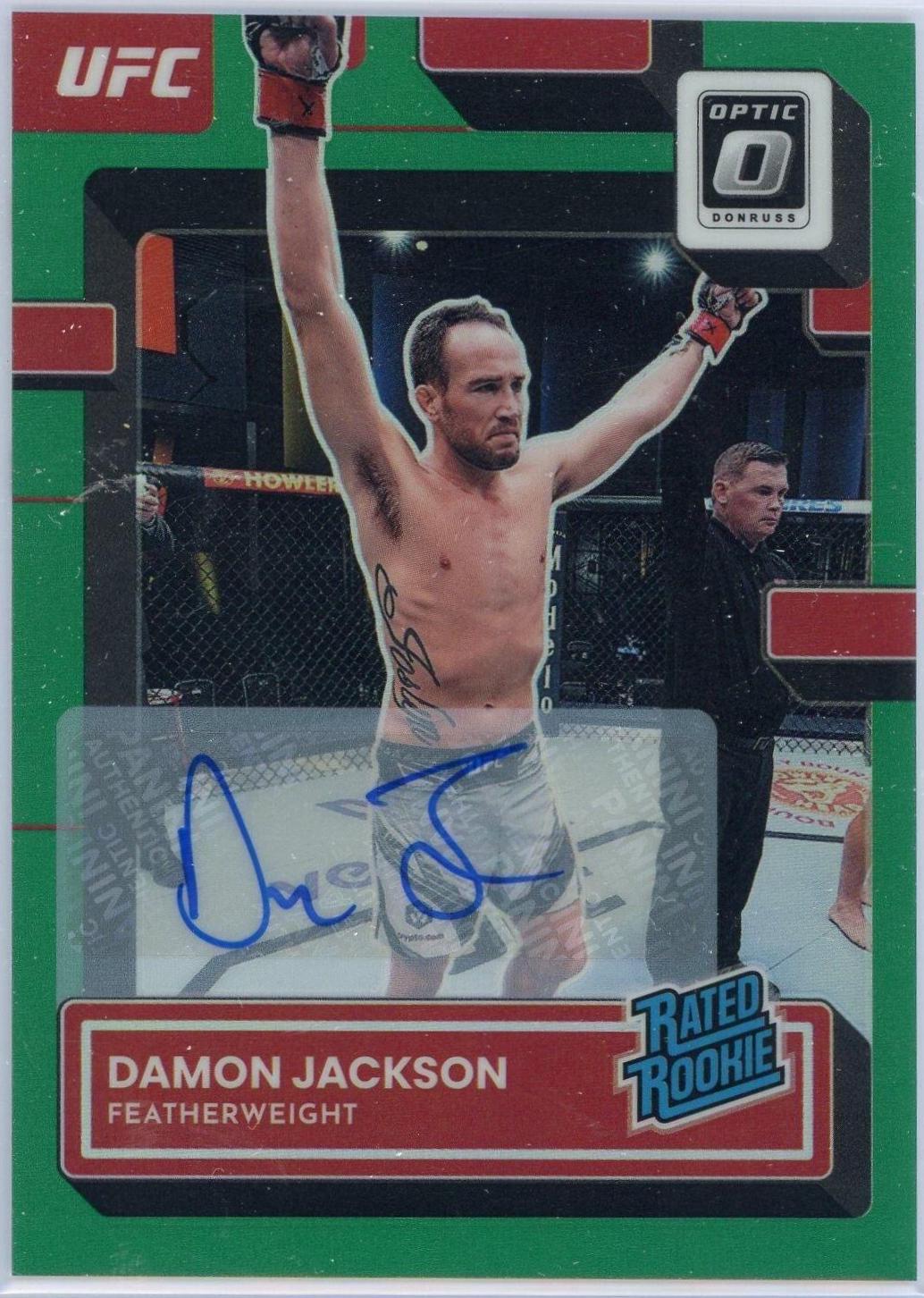 Damon Jackson 2023 Panini Donruss Optic UFC Base #104 Green