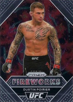 Dustin Poirier 2021 Panini Prizm UFC Fireworks #19 Black