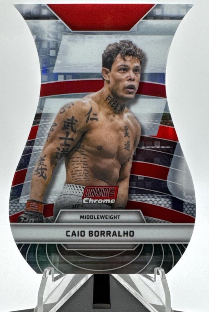 Caio Borralho 2026 Topps Stadium Club UFC Triumvirates #TV-56 Red Refractor