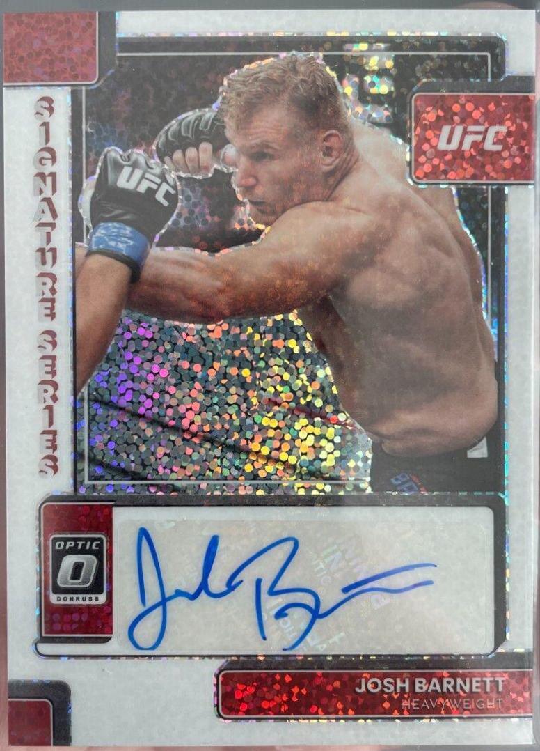 Chris Barnett 2023 Panini Donruss Optic UFC Base Rated Rookies Signatures #112 Red