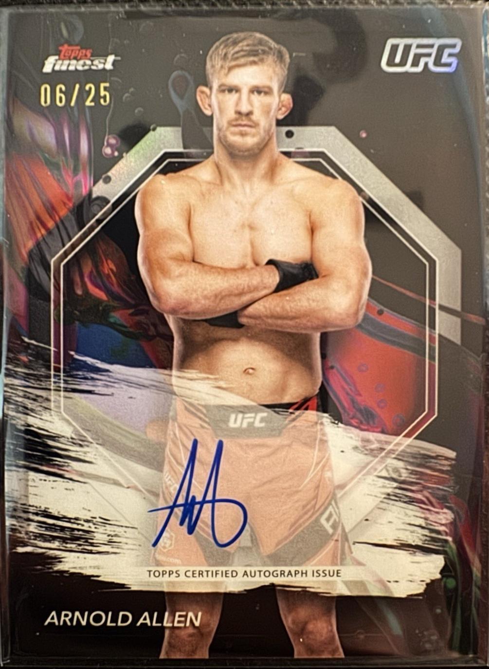Arnold Allen 2024 Topps Finest UFC Finest Autographs #FA-ADA Black Refractor