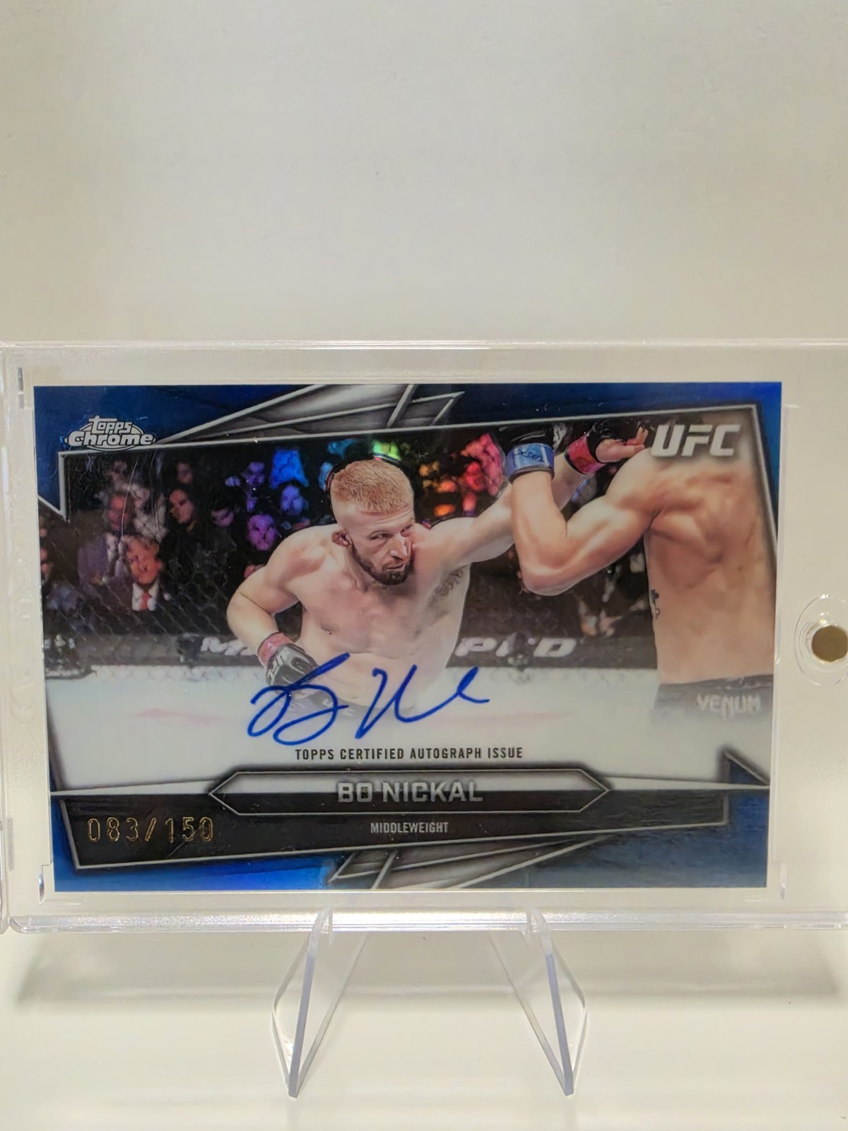 Bo Nickal 2026 Topps Chrome UFC Base Autographs #BAV-BN Black Refractor
